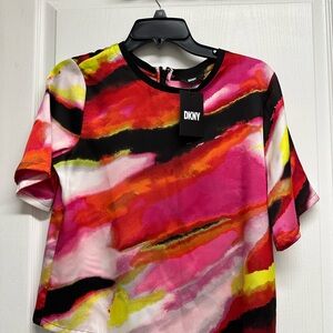 DKNY Women's Vibrant Short Sleeve Top